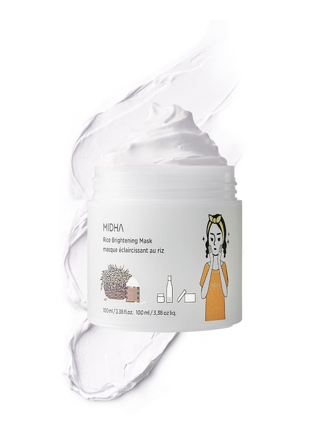 MIDHA RICE MASK, 3.38fl.oz/100ml, Hydrating, Smoothing, for Dull, Rough Skin, Pore Clearing, Wash off Pack Facial Mask, Mud Texture, Uneven Skin Tone - Image 2